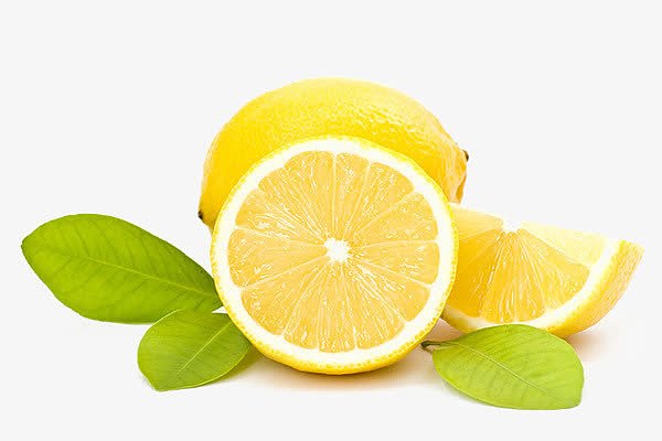 黄色柠檬绿叶水果