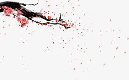 唯美漂浮梅花花瓣