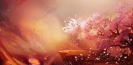 唯美桃花游戏原画背景