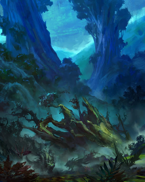 动漫插画仙境圣地