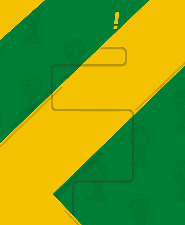 黄绿色世界杯海报