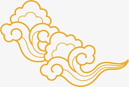 两朵叠加的祥云背景图片