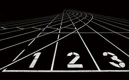 黑底白色线条跑道海报背景