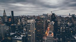 都市高楼林立海报背景