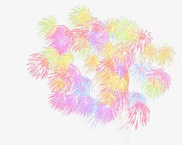 彩色的烟花燃放效果
