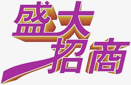 盛大招商紫色艺术字