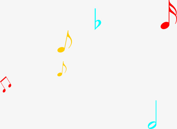 彩色跳动的音乐符号素材免费下载_觅元素