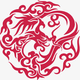 中式花纹图案祥云龙纹