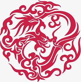 中式花纹图案祥云龙纹