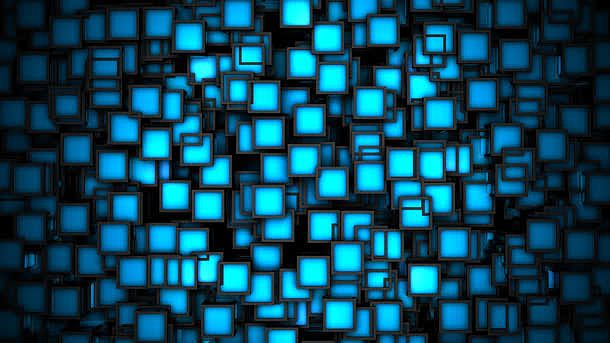 蓝色3D视图抽象立体
