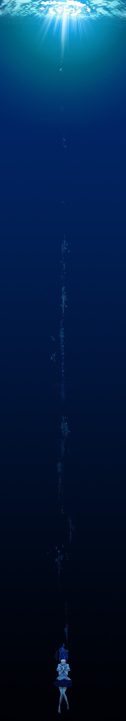 深海透光光晕白云