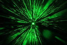 粒子绿色光线千万条光束