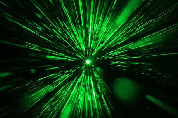 粒子绿色光线千万条光束