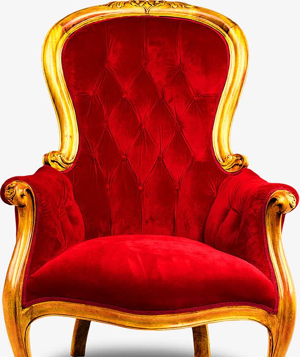 红色绒布欧式单人椅招聘