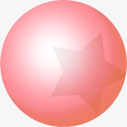 粉色星星球体海报