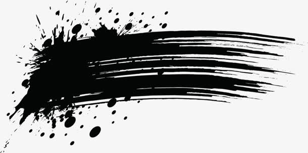 墨迹笔刷效果图稿素材免费下载_觅元素