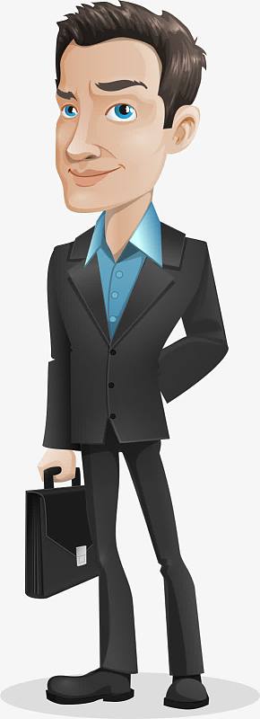 商务精英职场人士扁平化人物