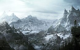 灰色山谷魔幻海报背景