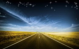 星空天空高速公路环境渲染合成效果