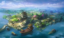 古风城市游戏场景原画