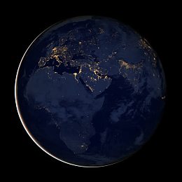 黑暗地球星空夜景图