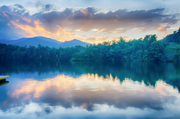 湖水风光自然风景素材免费下载_觅元素