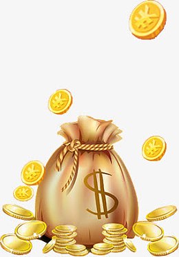 金币钱袋金融广告点缀