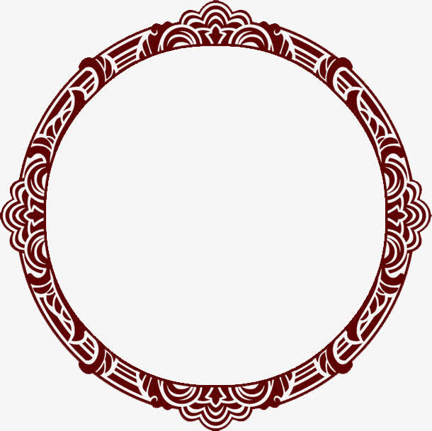 棕色圆圈雕花装饰