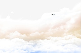 水彩天空风景画插画
