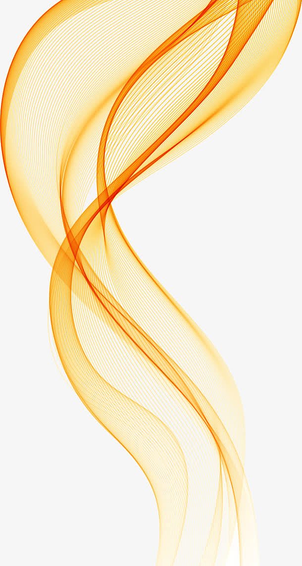 高清漂浮的黄色丝带