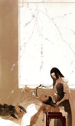 离别相思手绘插画