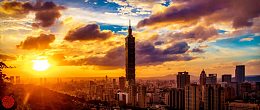 户外黄昏高楼城市