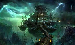 绿色游戏山峰场景