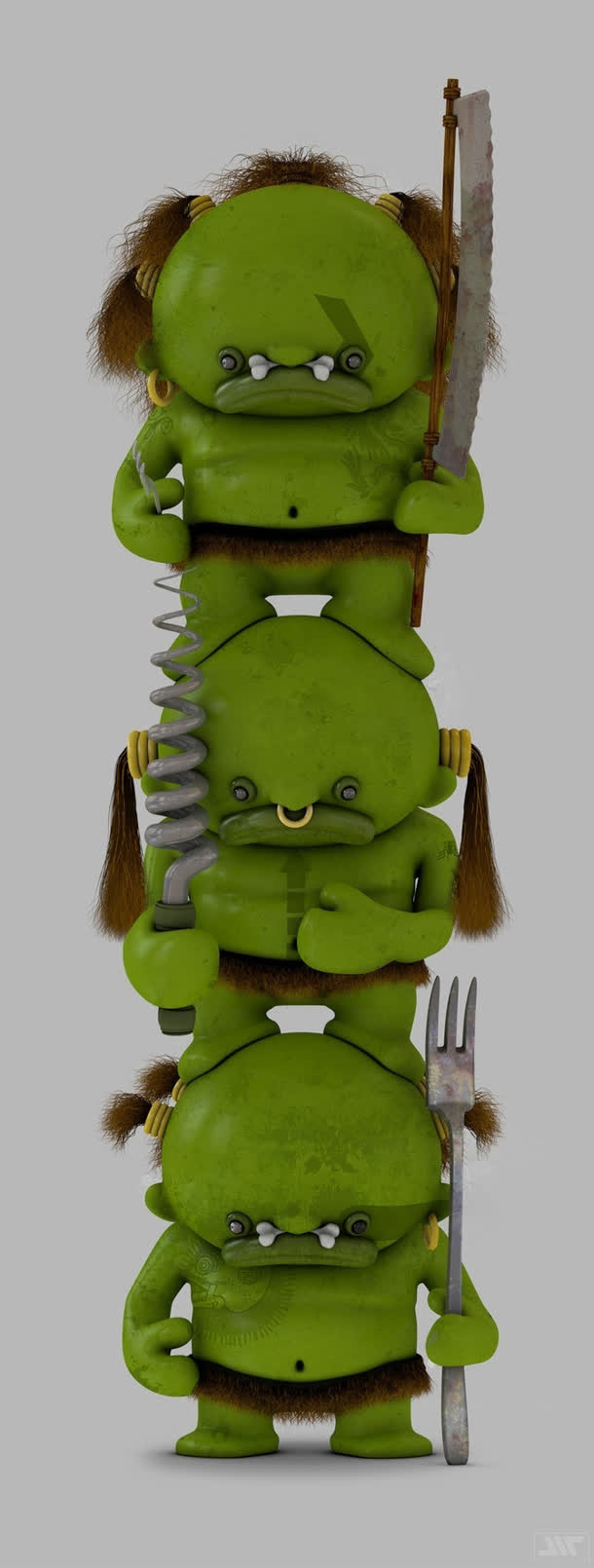 绿色怪物动漫野蛮人