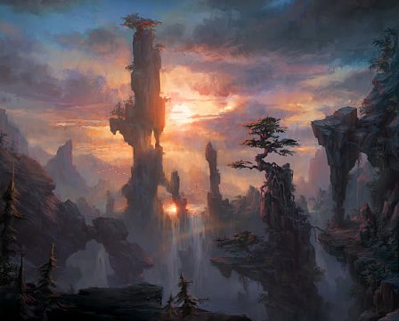 唯美古风游戏场景原画png唯美古风场景原画png科幻玄幻游戏场景原画