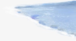 紫色海浪海滩手绘人物
