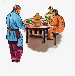 手绘北京火锅文化