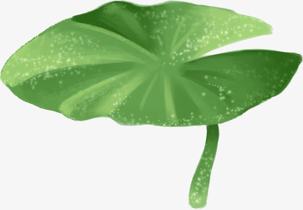 手绘创意绿色荷叶