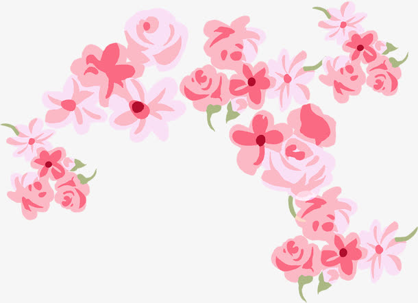 唯美粉花设计婚庆封面