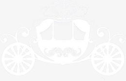 白色马车设计婚礼装饰
