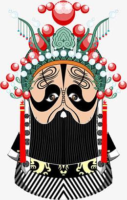 手绘卡通花脸人物
