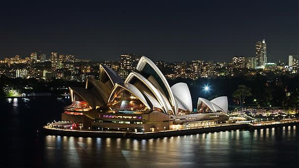 黑夜中的悉尼歌剧院淘宝促销