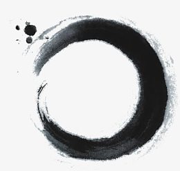 中国风黑色墨迹圈圈