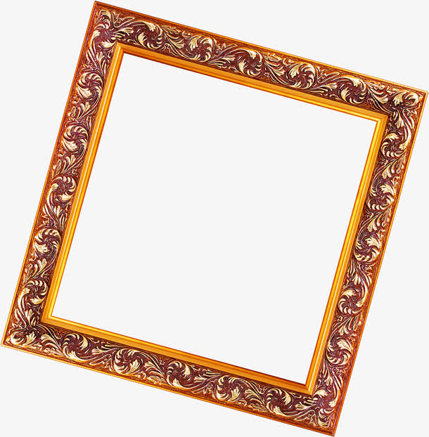 黄色立体花纹边框