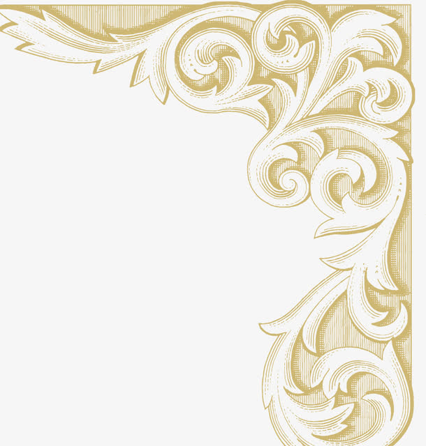 欧式黄色复古花纹