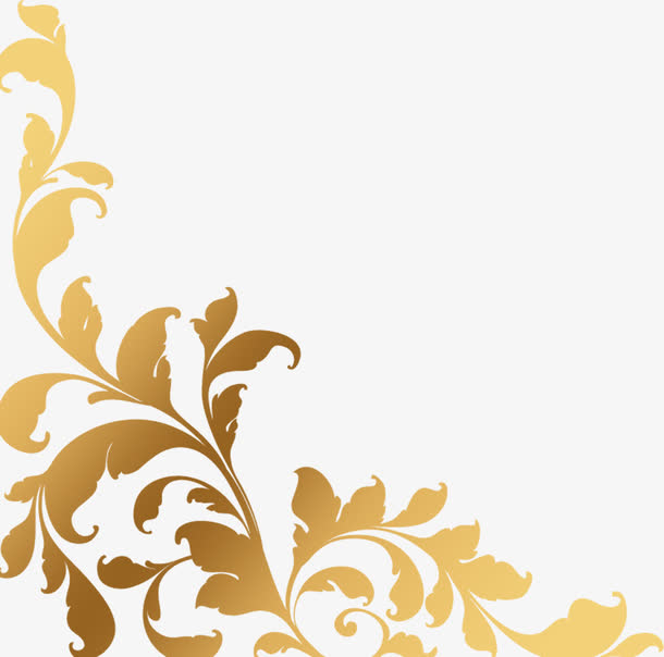 金色闪耀花纹创意