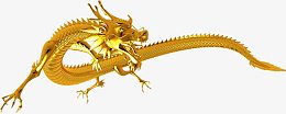 黄金中国风金龙印章