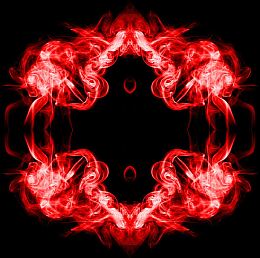 漂亮的红色烟雾