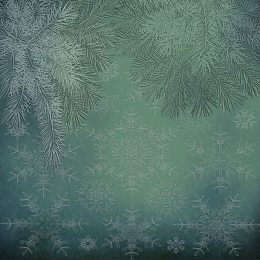 雪花绿色背景