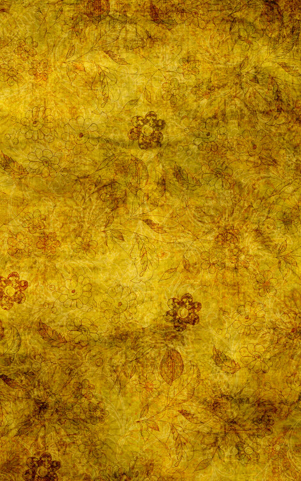 黄色复古植物背景素材免费下载_觅元素